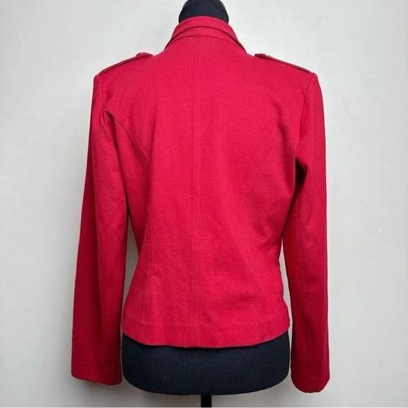 Frank Lyman  Womens Size 6 Double Button Red Cropped Blazer - Picture 2 of 15
